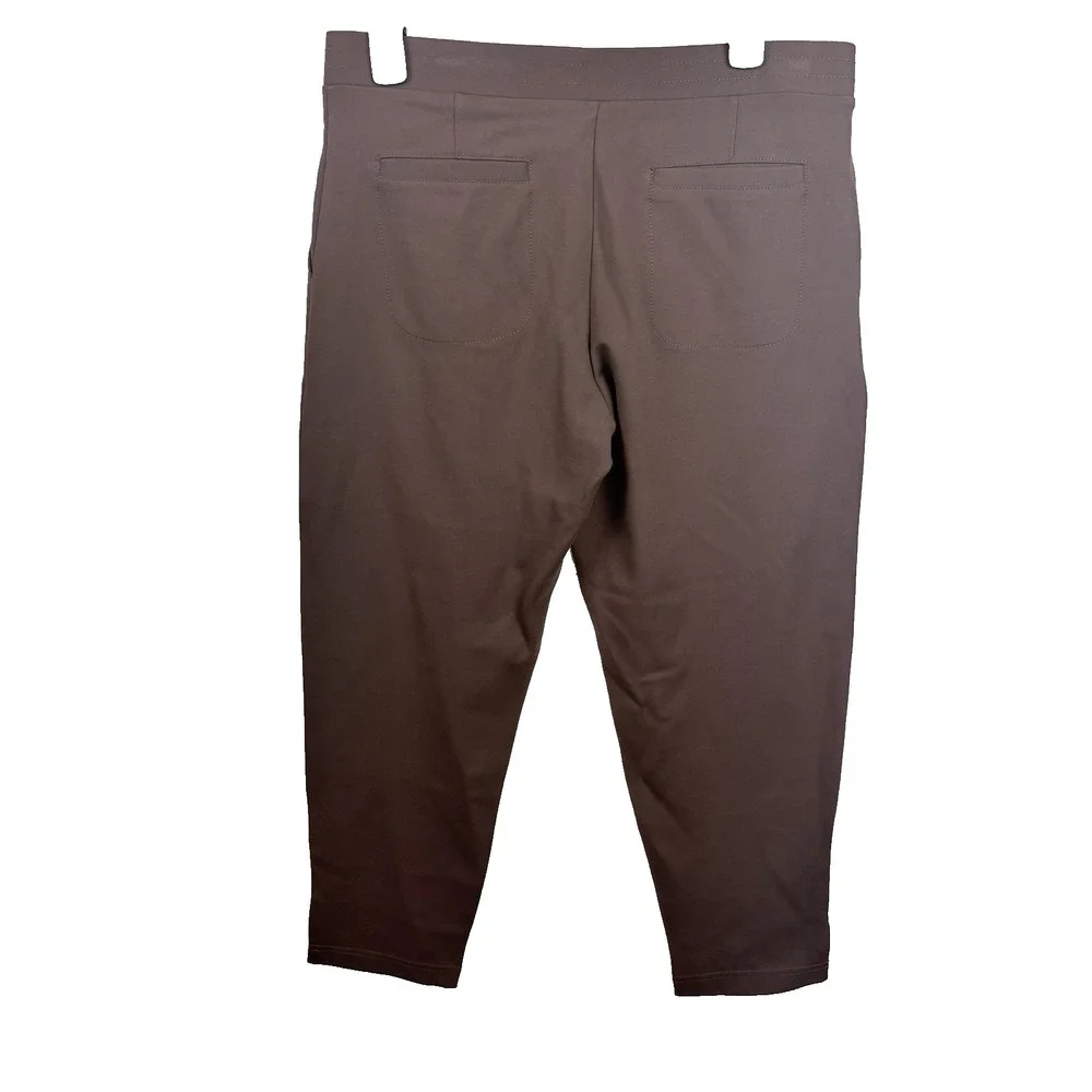 Betabrand‎ Workwear Chocolate Brown Trouser Pants Size Large Petite
